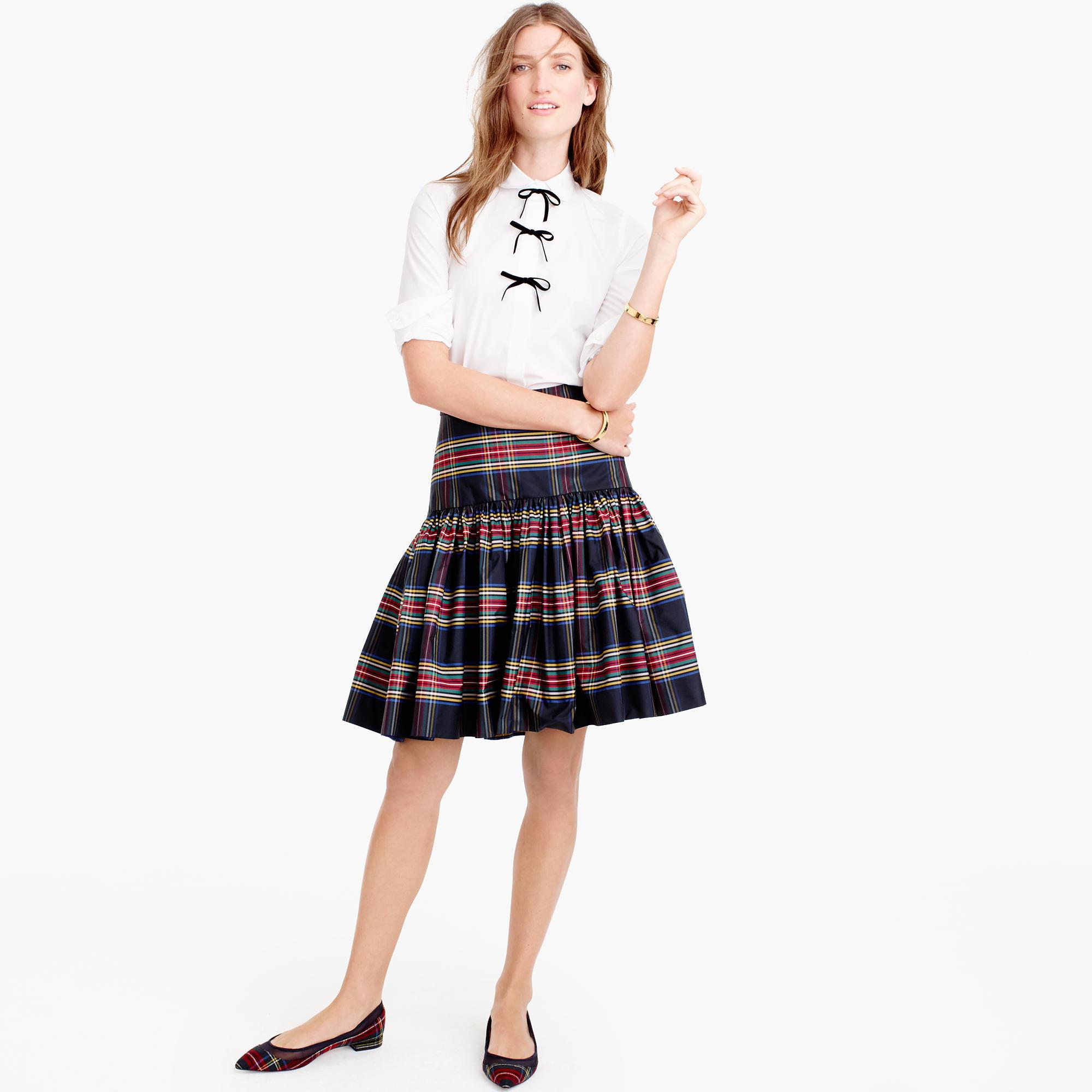 J.crew Taffeta Skirt In Stewart Plaid in Multicolor Lyst